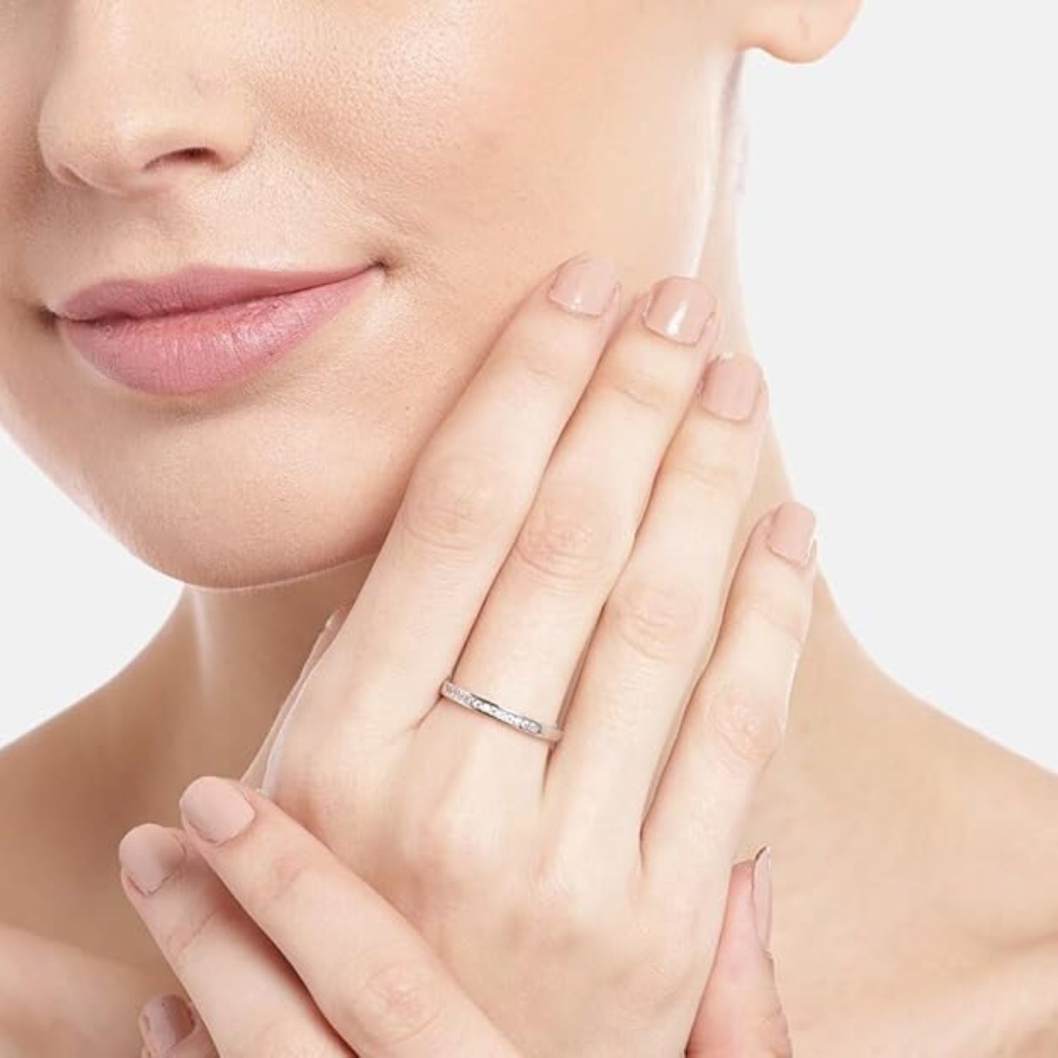 His & Hers Couple Rings – Silver-Tone Solitaire CZ & Matching Channel-Set Band (Pair)