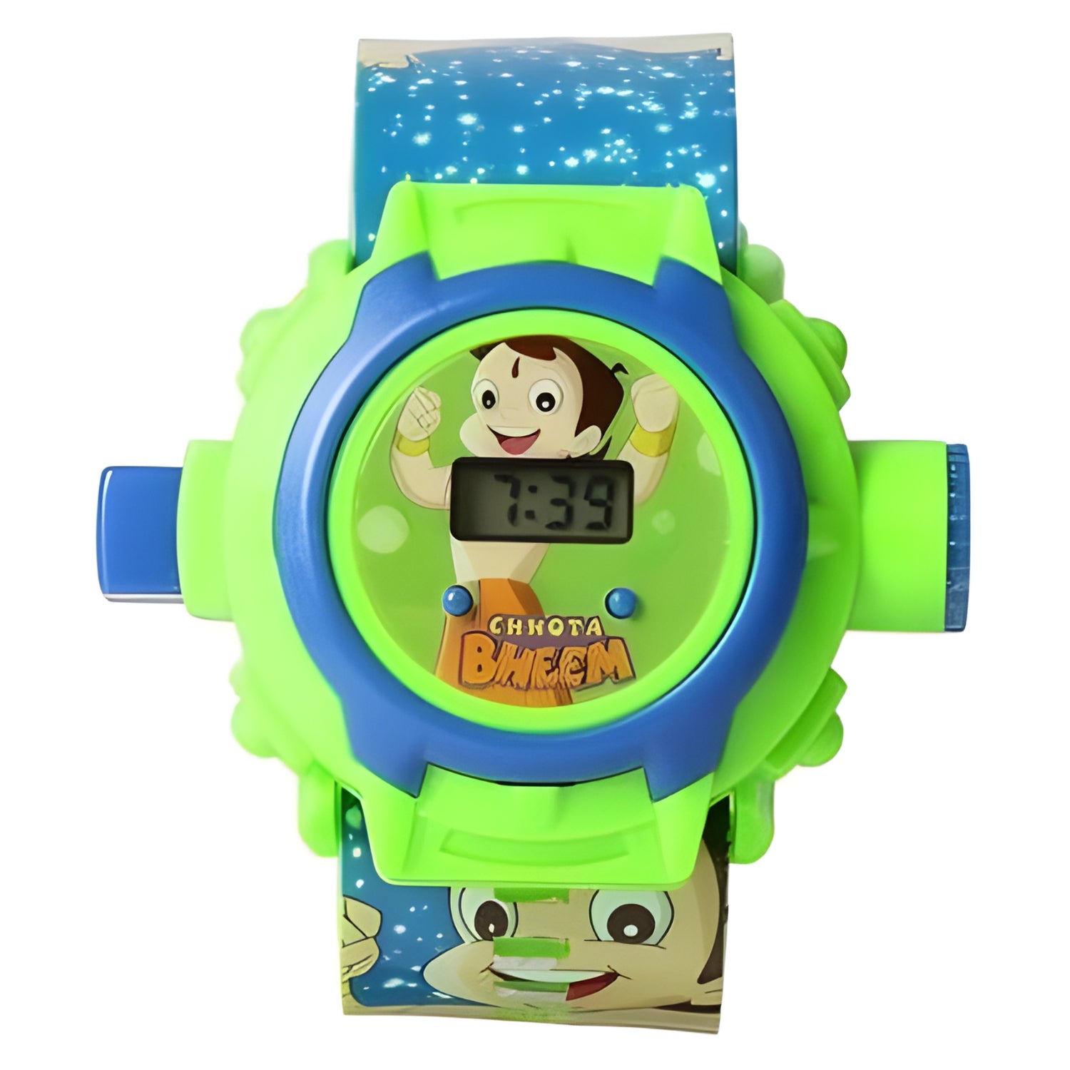 Chota Bheem Digital 24 Images Projector 7 Character Watch for Kids Boys Rubber Material Watch Diwali Gift Birthday Return Gift Best Digital Toy Watch for Boy's Girl
