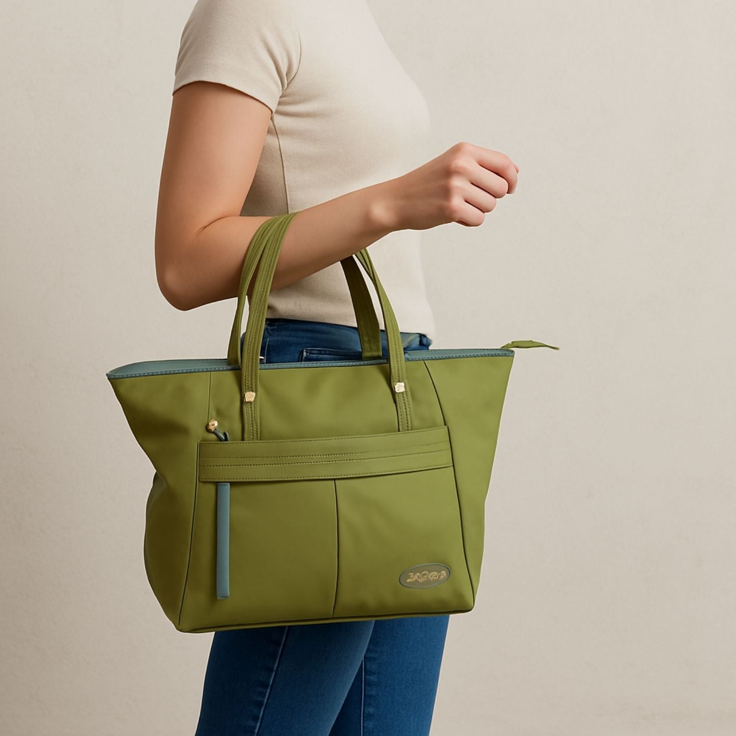 Olive Green Women's Tote Bag – Spacious & Stylish Shoulder Carryall