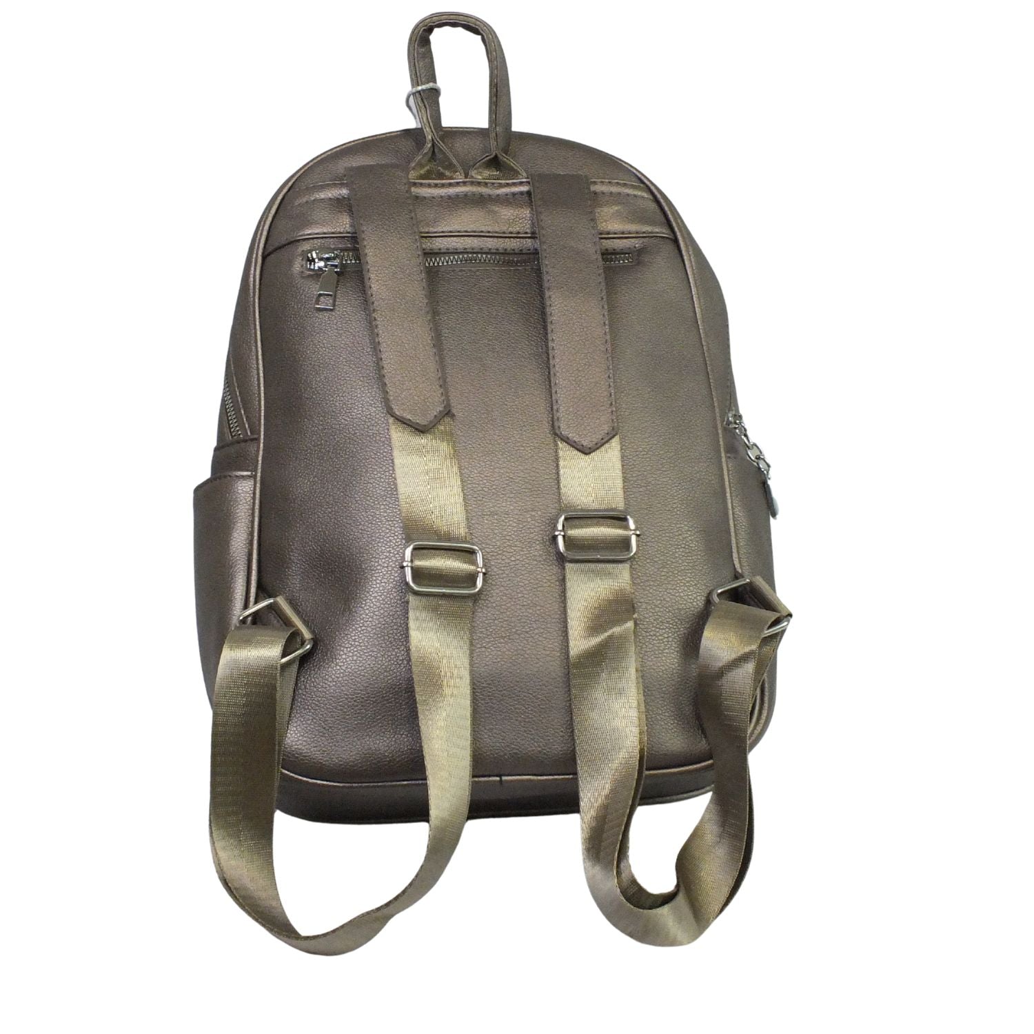 Elegant Taupe Faux-Leather Women’s Backpack – Chic & Functional Everyday Bag