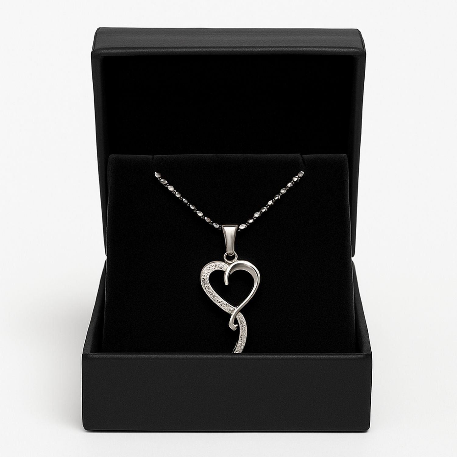 Twisted Heart Crystal Pendant – Where Emotion Meets Elegance