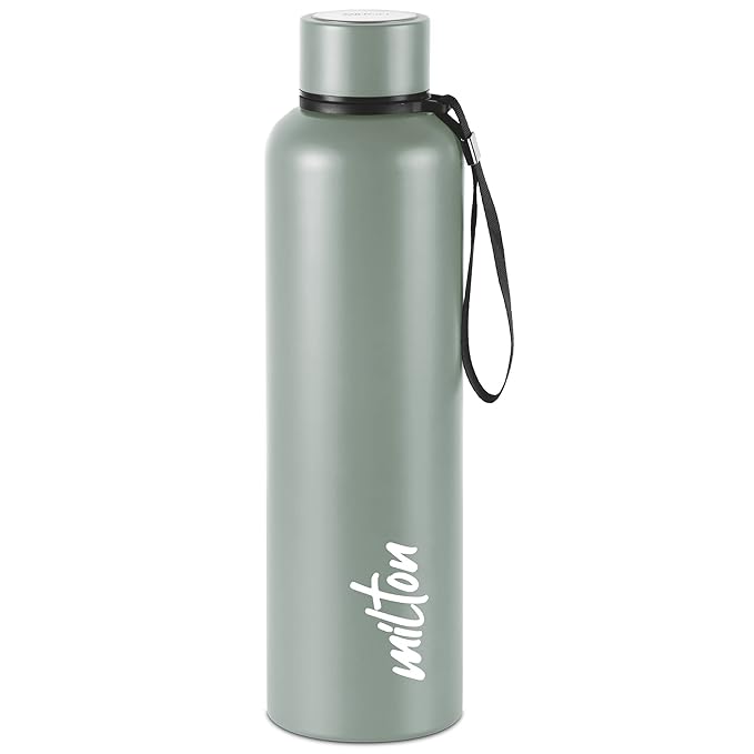Milton Aura 1000 Thermosteel Water Bottle 1050 ml, 24 Hr Hot and Cold I Leak Proof Lid, ISI Certified I Vacuum Insulated I for Office, Gym, School