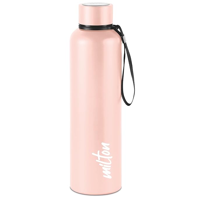 Milton Aura 1000 Thermosteel Water Bottle 1050 ml, 24 Hr Hot and Cold I Leak Proof Lid, ISI Certified I Vacuum Insulated I for Office, Gym, School