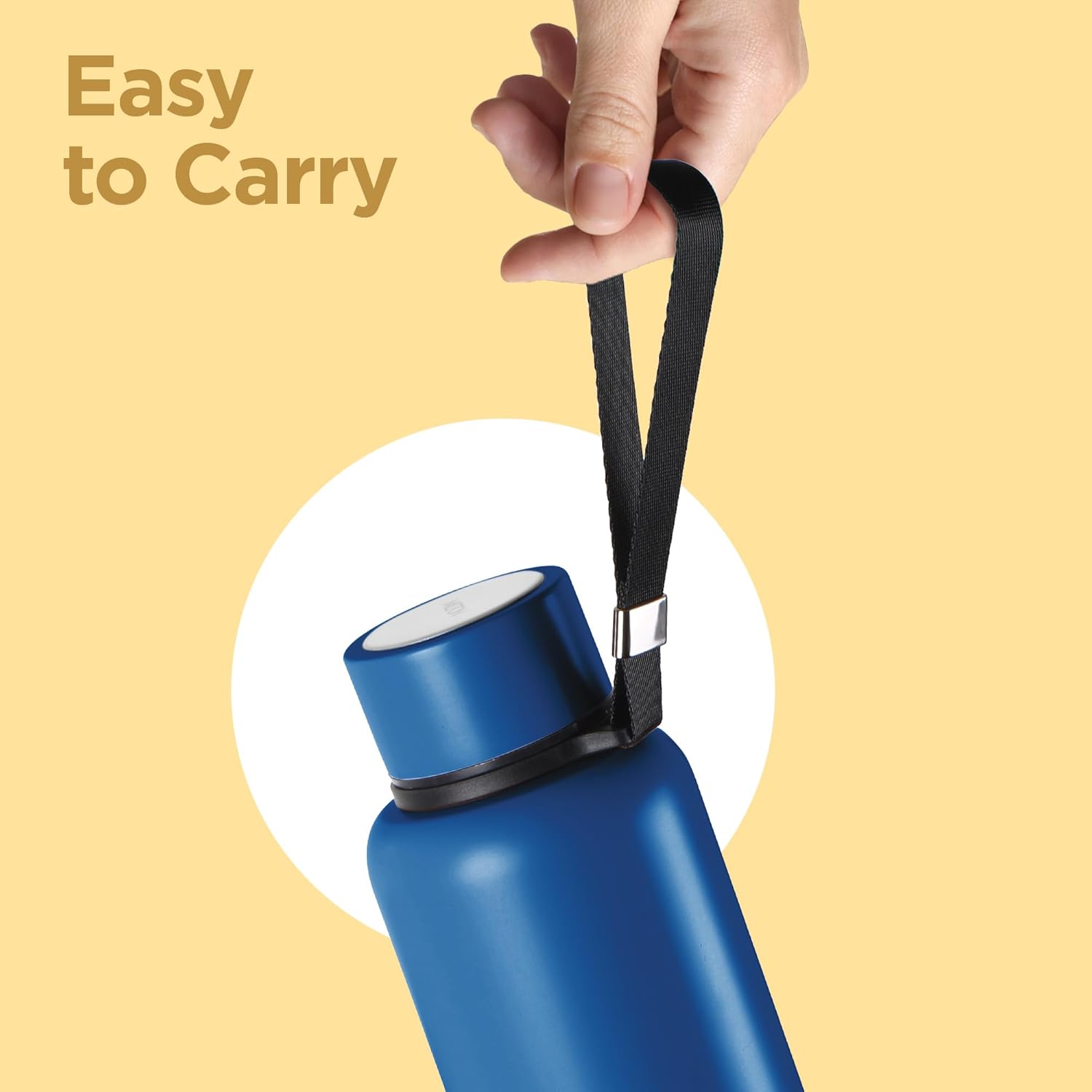 Milton Aura 1000 Thermosteel Water Bottle 1050 ml, 24 Hr Hot and Cold I Leak Proof Lid, ISI Certified I Vacuum Insulated I for Office, Gym, School