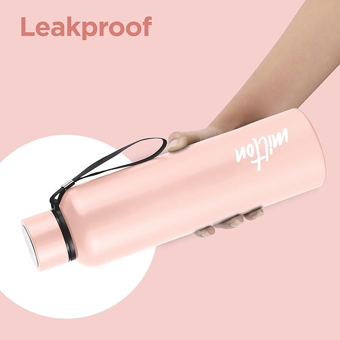 Milton Aura 1000 Thermosteel Water Bottle 1050 ml, 24 Hr Hot and Cold I Leak Proof Lid, ISI Certified I Vacuum Insulated I for Office, Gym, School