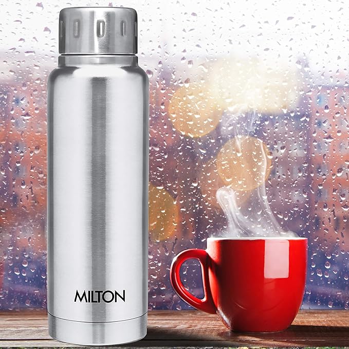 Milton Elfin Thermosteel 300 ml Water Bottle, 24 Hr Hot and Cold I Leak Proof Lid, ISI Certified I Vacuum Insulated I for Office, Gym, School