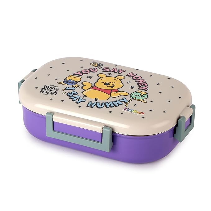CELLO Kidzbee Apollo Best Pals Plastic Insulated Kids Lunch Box with Inner Steel | 3D Touch & Feel Designs Tiffin Box | Leak Proof & Break Resistant | Dishwasher Safe | 700ml