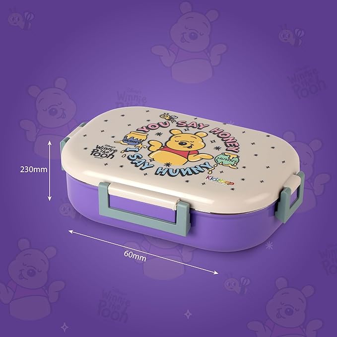 CELLO Kidzbee Apollo Best Pals Plastic Insulated Kids Lunch Box with Inner Steel | 3D Touch & Feel Designs Tiffin Box | Leak Proof & Break Resistant | Dishwasher Safe | 700ml