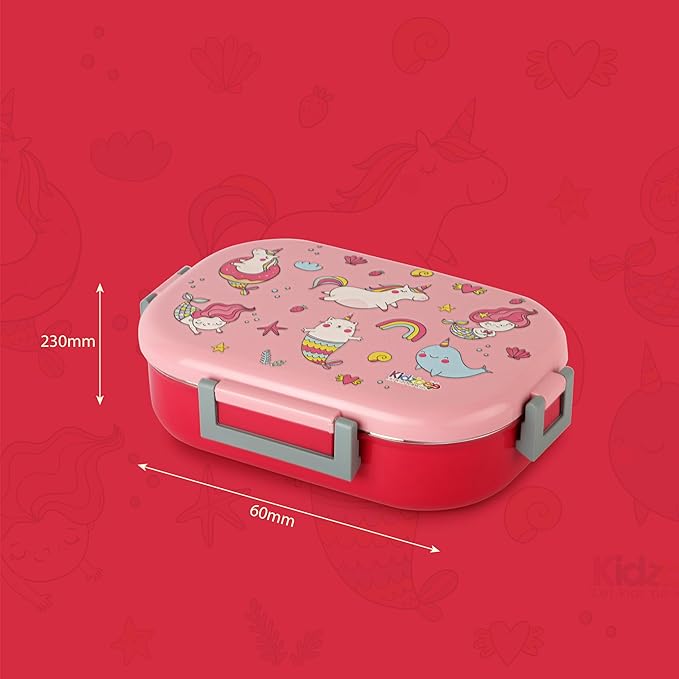 CELLO Kidzbee Apollo Best Pals Plastic Insulated Kids Lunch Box with Inner Steel | 3D Touch & Feel Designs Tiffin Box | Leak Proof & Break Resistant | Dishwasher Safe | 700ml