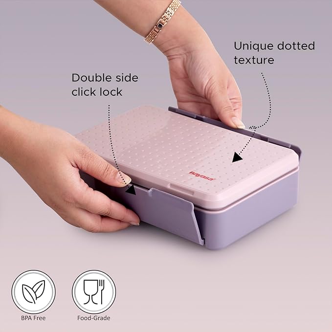 Nayasa Luna Insulated Inner Stainless Steel Lunchbox | BPA Free and Leak-Proof | Subtle Look and Compact Size | Small | 500 ML | Pink