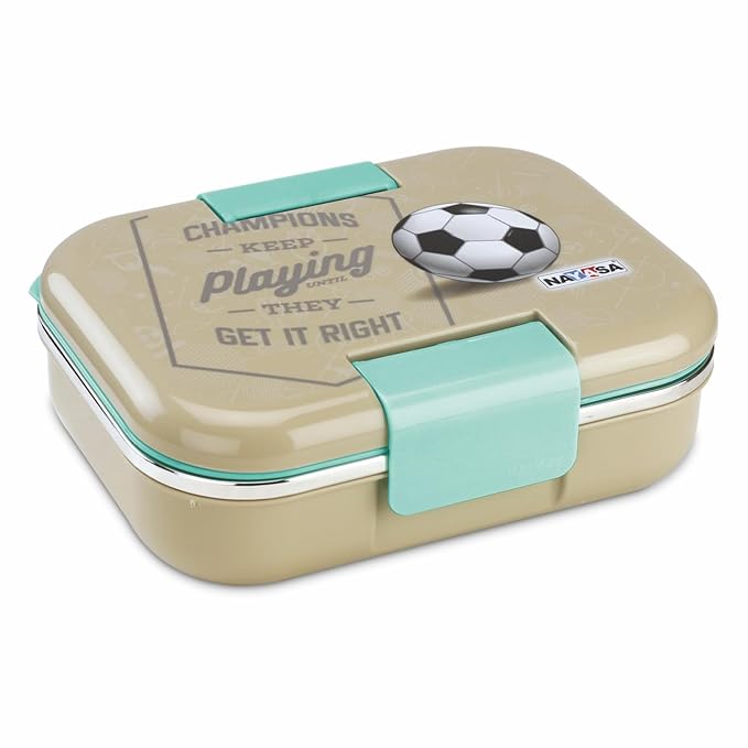 Nayasa Marco 2 Compartment Vaccum Sealed Insulated Stainless Steel Lunch Box for Kids| Paris Print | Leak Proof Tiffin Box | Big | 650 ML