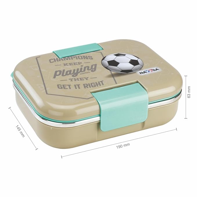 Nayasa Marco 2 Compartment Vaccum Sealed Insulated Stainless Steel Lunch Box for Kids| Paris Print | Leak Proof Tiffin Box | Big | 650 ML