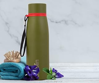 Dubblin Messi Premium Stainless Steel Double Wall Vacuum Insulated BPA Free Water Bottle, Sports Thermos Flask Keeps Hot 12 Hours, Cold 24 Hours(650 ml)