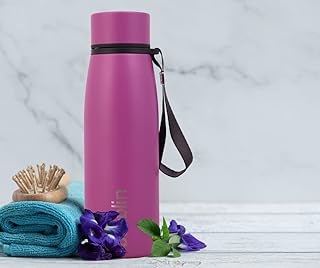 Dubblin Messi Premium Stainless Steel Double Wall Vacuum Insulated BPA Free Water Bottle, Sports Thermos Flask Keeps Hot 12 Hours, Cold 24 Hours(650 ml)