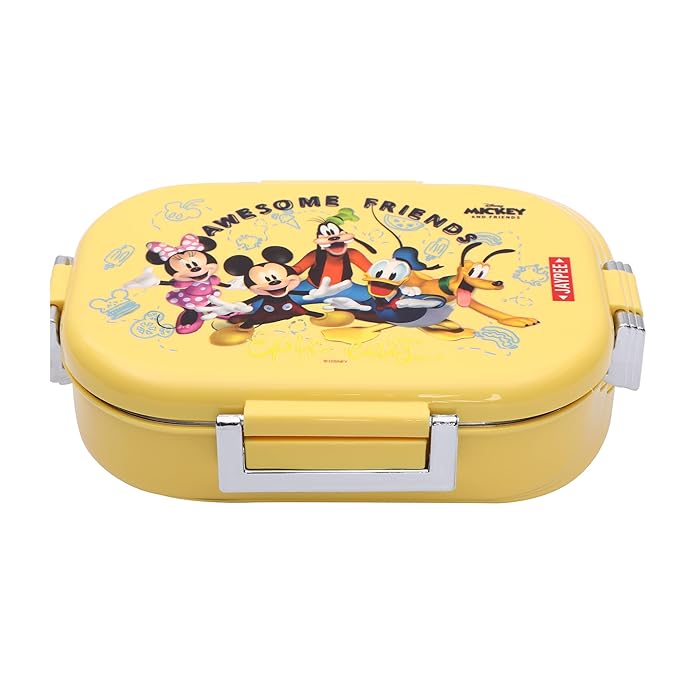 JAYPEE Missteel Hello Kitty Lunch Box Plastic with Inner Stainless Steel Lunch Box for Kids School Girls, Picnic Airtight Leak- Proof Tiffin Box 650 ml,Pink