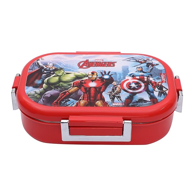 JAYPEE Missteel Hello Kitty Lunch Box Plastic with Inner Stainless Steel Lunch Box for Kids School Girls, Picnic Airtight Leak- Proof Tiffin Box 650 ml,Pink