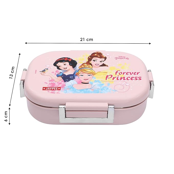 JAYPEE Missteel Hello Kitty Lunch Box Plastic with Inner Stainless Steel Lunch Box for Kids School Girls, Picnic Airtight Leak- Proof Tiffin Box 650 ml,Pink