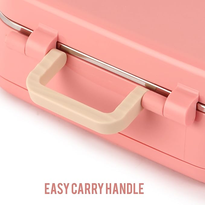 CELLO Pioneer | Insulated Lunch Box with Inner Steel | Separate Steel Compartments with Fork & Spoon | Ideal for College,Office, Outdoor Activities | Set of 1