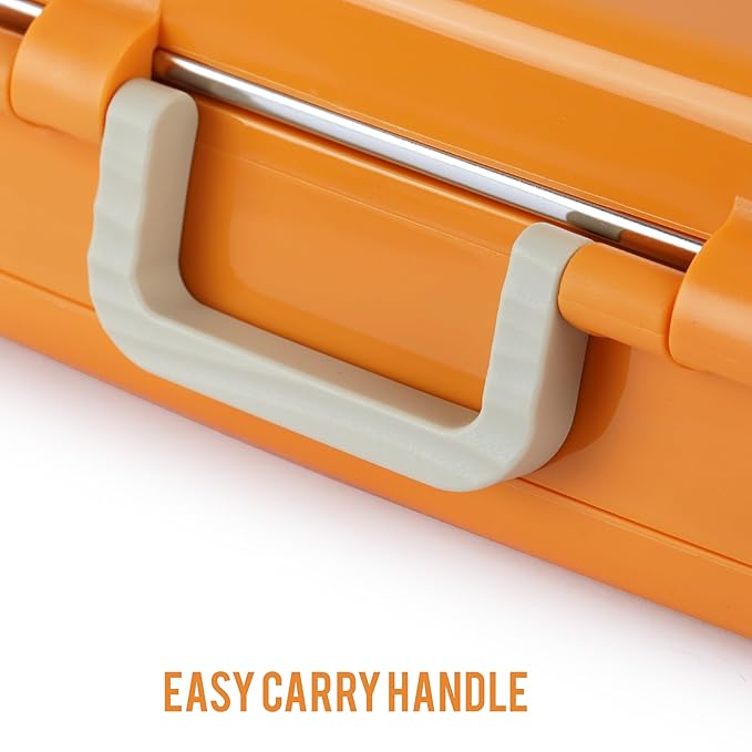 CELLO Pioneer | Insulated Lunch Box with Inner Steel | Separate Steel Compartments with Fork & Spoon | Ideal for College,Office, Outdoor Activities | Set of 1