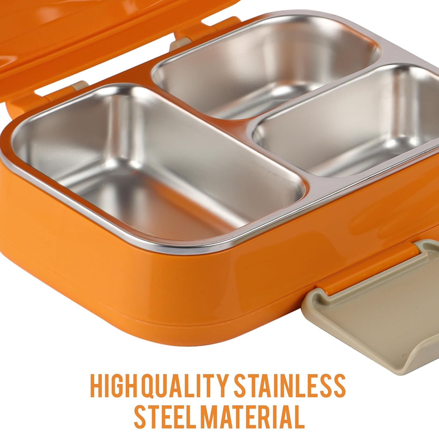 CELLO Pioneer | Insulated Lunch Box with Inner Steel | Separate Steel Compartments with Fork & Spoon | Ideal for College,Office, Outdoor Activities | Set of 1