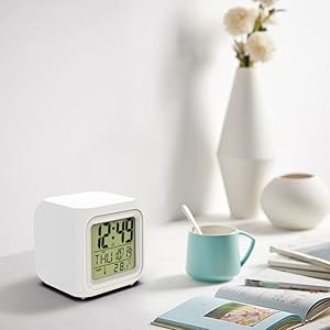 Multicolour Clock (Rainbow clock) | Digital Led Alarm Clock For Table Home Desk Night Table | With Temperature/Day/Month/Date/Time/Alarm