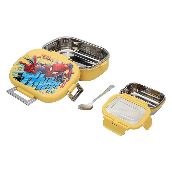 JAYPEE Inner Stainless Steel Insulated Lunch Box Topsteel Graceful & Gorgeous, Pink, 600 ml, Suitable for School Kids, Girls & Boys