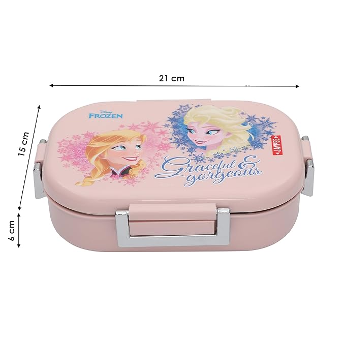 JAYPEE Inner Stainless Steel Insulated Lunch Box Topsteel Graceful & Gorgeous, Pink, 600 ml, Suitable for School Kids, Girls & Boys