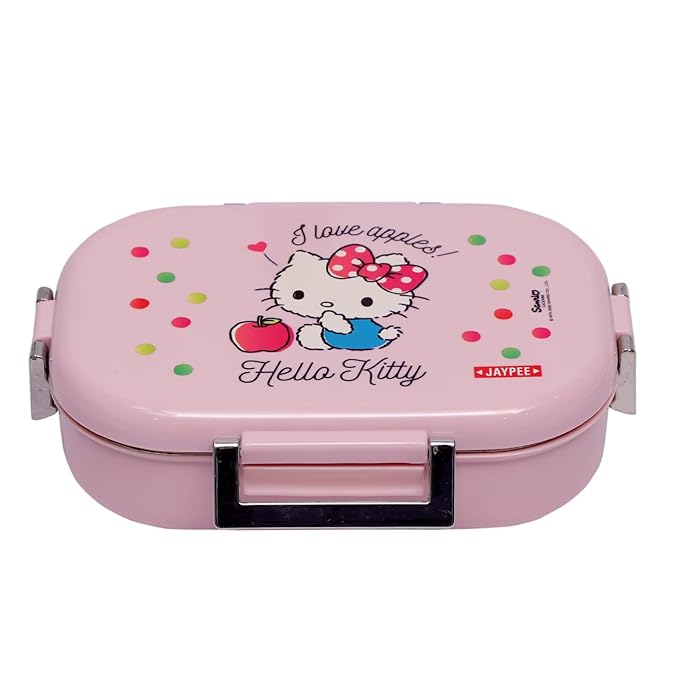 JAYPEE Inner Stainless Steel Insulated Lunch Box Topsteel Graceful & Gorgeous, Pink, 600 ml, Suitable for School Kids, Girls & Boys