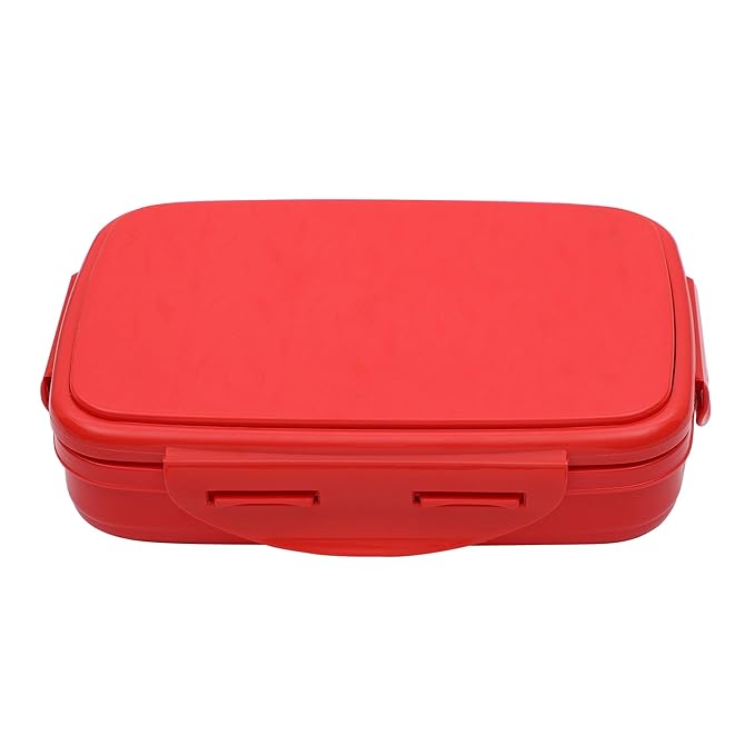 JAYPEE Inner Stainless Steel Insulated Lunch Box Wavesteel Sr. Red, 500 ml, Airtight Lunch Box for School Kids |Spillproof with Silicon Seal | Food Grade | BPA Free